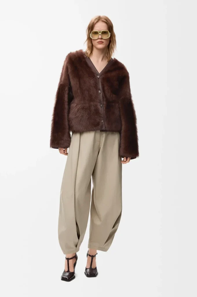 Cardigan in shearling Brown Cardigan in shearling Brown