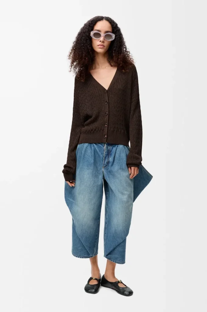 Cardigan in viscose Dark Brown Cardigan in viscose Dark Brown