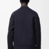 Cardigan in wool and cashmere Navy/Grey