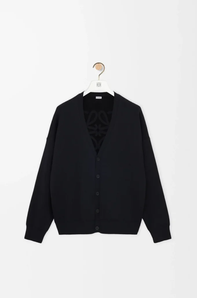 Cardigan in wool blend Black