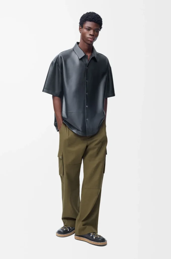 Cargo trousers in cotton Khaki Green Cargo trousers in cotton Khaki Green