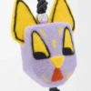 Cat charm in felt Purple/Yellow Cat charm in felt Purple/Yellow
