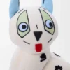 Cat stuffed toy in cotton velvet Soft White