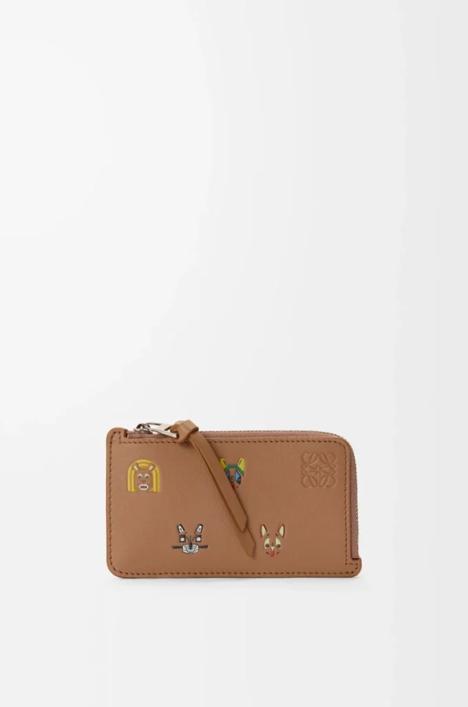 Cats coin cardholder in classic calfskin Mocha Cats coin cardholder in classic calfskin Mocha