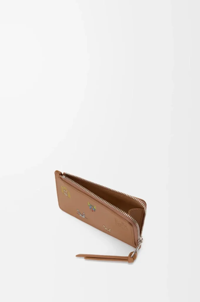 Cats coin cardholder in classic calfskin Mocha Cats coin cardholder in classic calfskin Mocha
