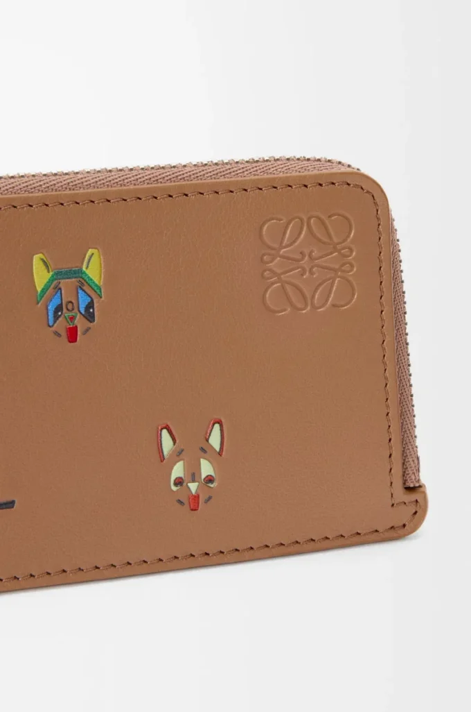 Cats coin cardholder in classic calfskin Mocha Cats coin cardholder in classic calfskin Mocha