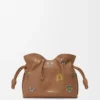 Cats mini Flamenco clutch in nappa calfskin Mocha