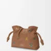 Cats mini Flamenco clutch in nappa calfskin Mocha