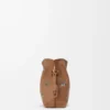 Cats mini Flamenco clutch in nappa calfskin Mocha
