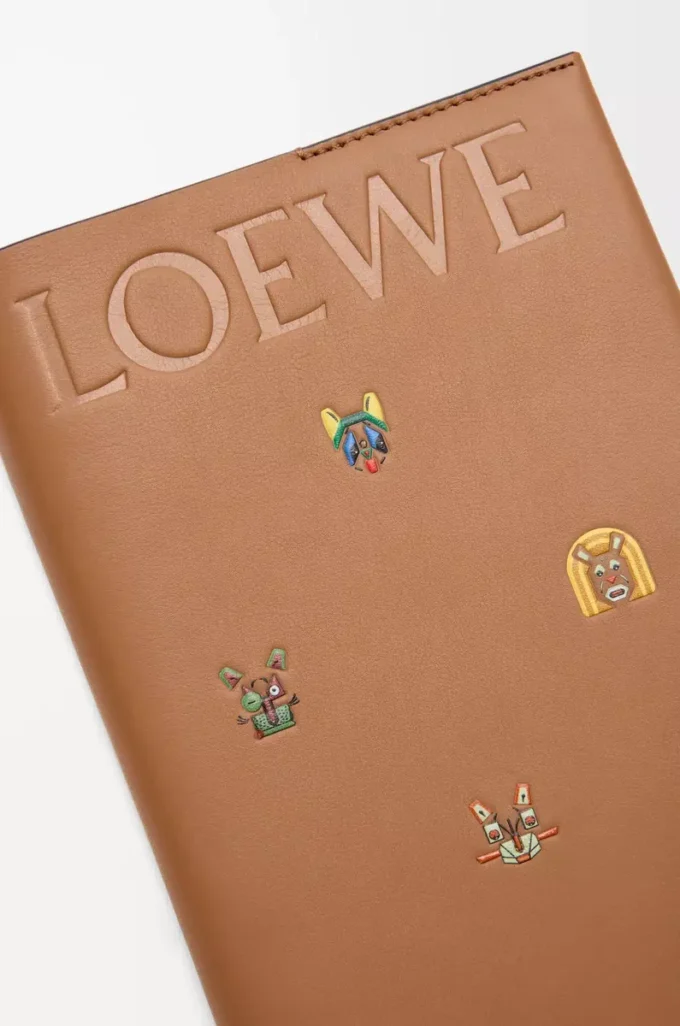 Cats notebook in calfskin Mocha