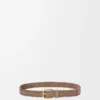 Chunky woven belt in suede calfskin Psyke/Vintage Gold