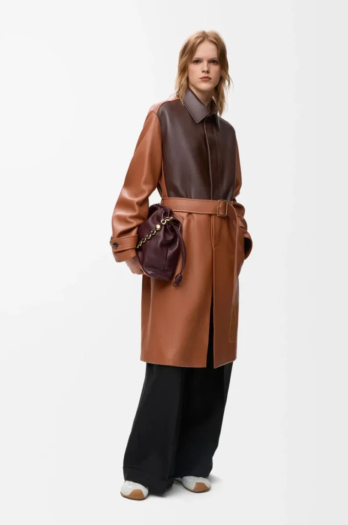 Coat in nappa lambskin Tan Coat in nappa lambskin Tan