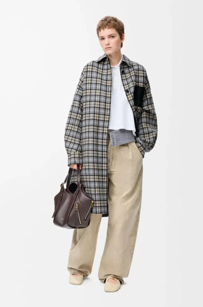 Coat in wool and cashmere Beige/Grey Coat in wool and cashmere Beige/Grey