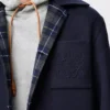 Coat in wool and cashmere Navy/Grey
