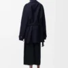 Coat in wool blend Navy Blue Coat in wool blend Navy Blue
