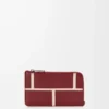 Coin cardholder in classic calfskin Burnt Red