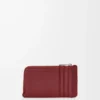 Coin cardholder in classic calfskin Burnt Red