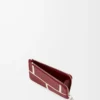 Coin cardholder in classic calfskin Burnt Red