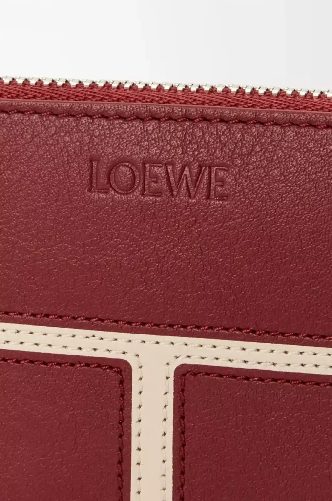 Coin cardholder in classic calfskin Burnt Red
