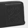 Coin cardholder in satin calfskin Black