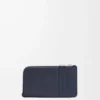 Coin cardholder in satin calfskin Deep Navy