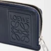 Coin cardholder in satin calfskin Deep Navy