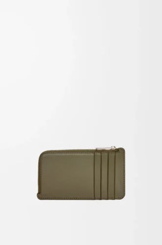 Coin cardholder in satin calfskin Khaki Green Coin cardholder in satin calfskin Khaki Green