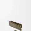 Coin cardholder in satin calfskin Khaki Green Coin cardholder in satin calfskin Khaki Green