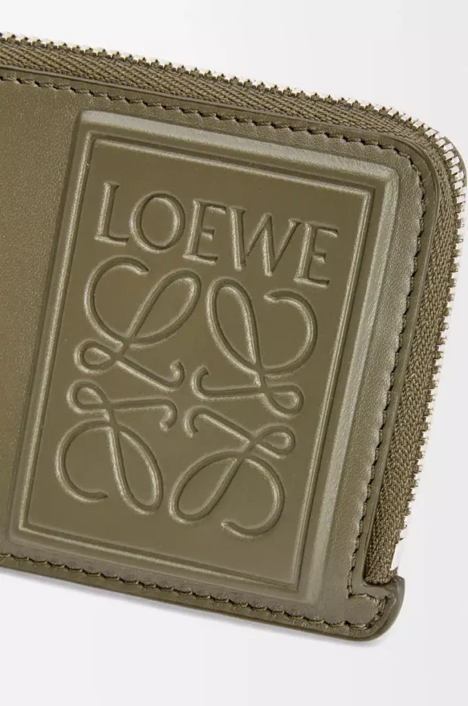 Coin cardholder in satin calfskin Khaki Green Coin cardholder in satin calfskin Khaki Green