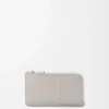 Coin cardholder in satin calfskin Shell Grey