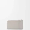 Coin cardholder in satin calfskin Shell Grey