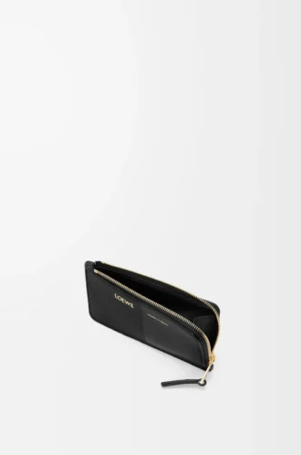 Coin cardholder in smooth and grained calfskin Black