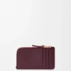 Coin cardholder in smooth and grained calfskin Dark Burgundy Coin cardholder in smooth and grained calfskin Dark Burgundy