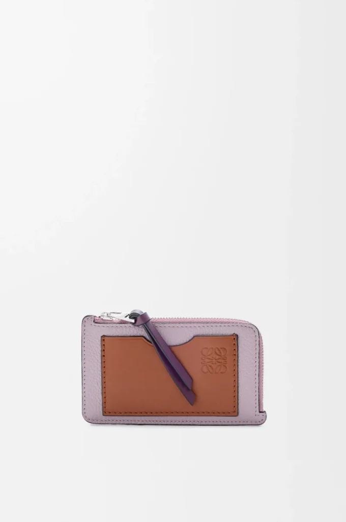 Coin cardholder in soft grained calfskin Dirty Mauve/Squirrel Coin cardholder in soft grained calfskin Dirty Mauve/Squirrel