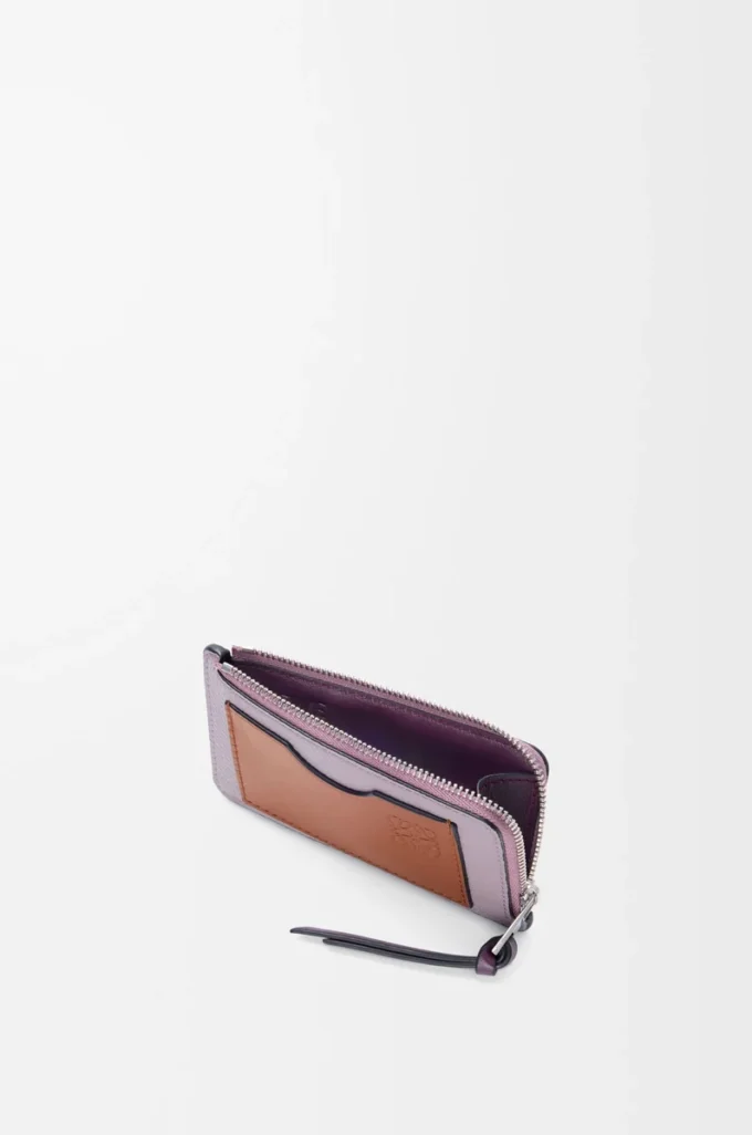 Coin cardholder in soft grained calfskin Dirty Mauve/Squirrel Coin cardholder in soft grained calfskin Dirty Mauve/Squirrel