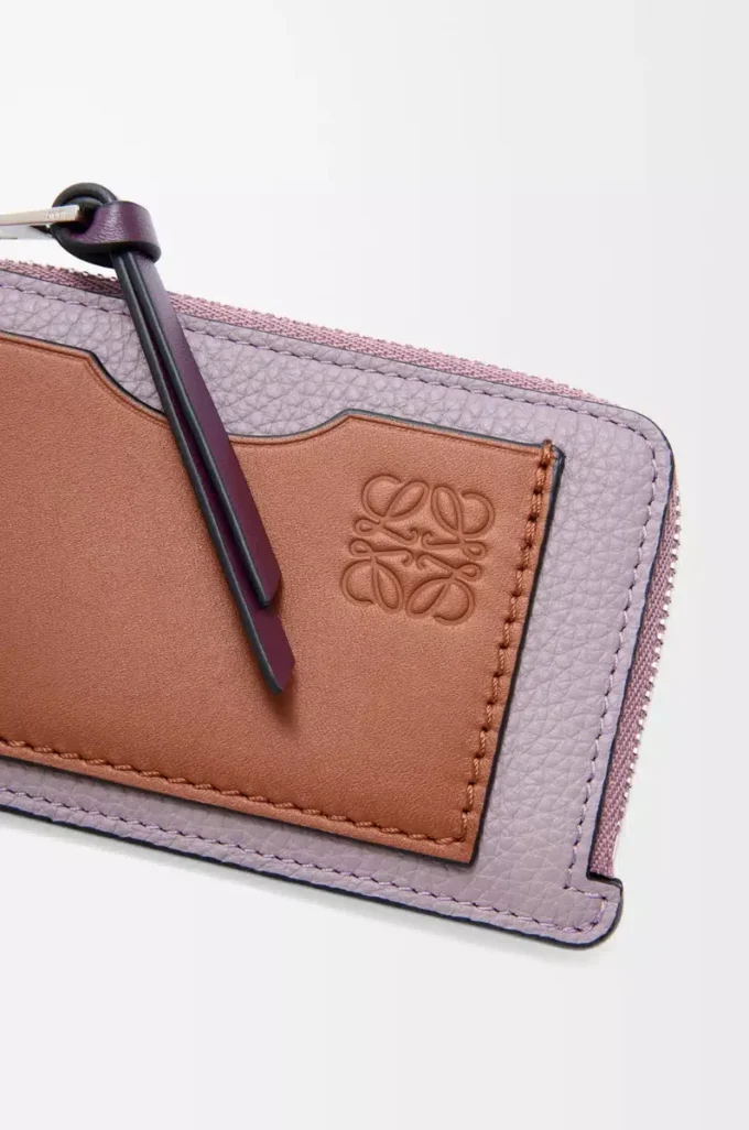 Coin cardholder in soft grained calfskin Dirty Mauve/Squirrel Coin cardholder in soft grained calfskin Dirty Mauve/Squirrel