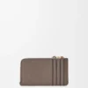 Coin cardholder in soft grained calfskin Taupe/Gold Coin cardholder in soft grained calfskin Taupe/Gold