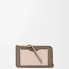 Coin cardholder in soft grained calfskin Taupe/Talc Coin cardholder in soft grained calfskin Taupe/Talc