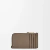 Coin cardholder in soft grained calfskin Taupe/Talc Coin cardholder in soft grained calfskin Taupe/Talc
