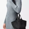 Compact Hammock bag in calfskin Black