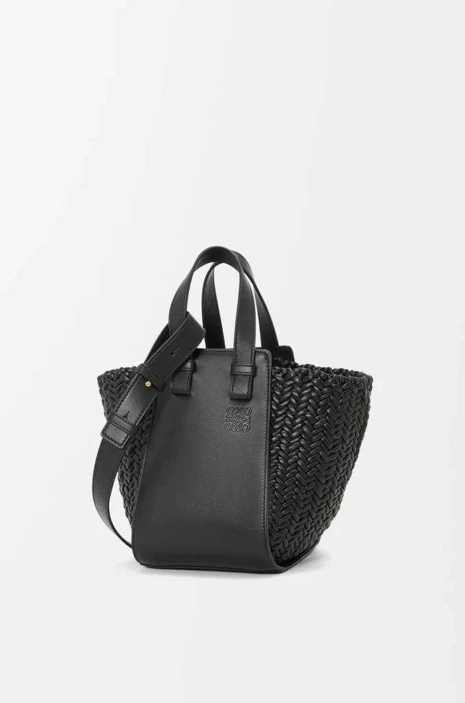 Compact Hammock bag in calfskin Black