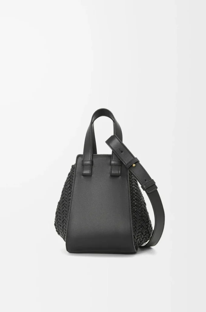 Compact Hammock bag in calfskin Black