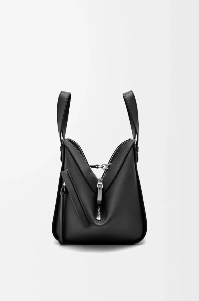 Compact Hammock bag in classic calfskin Black