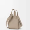 Compact Hammock bag in soft grained calfskin Clay