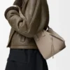 Compact Hammock bag in soft grained calfskin Clay