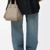 Compact Hammock bag in soft grained calfskin Clay