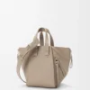 Compact Hammock bag in soft grained calfskin Clay