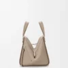 Compact Hammock bag in soft grained calfskin Clay