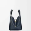 Compact Hammock bag in soft grained calfskin Deep Navy