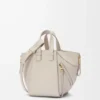 Compact Hammock bag in soft grained calfskin Light Ghost